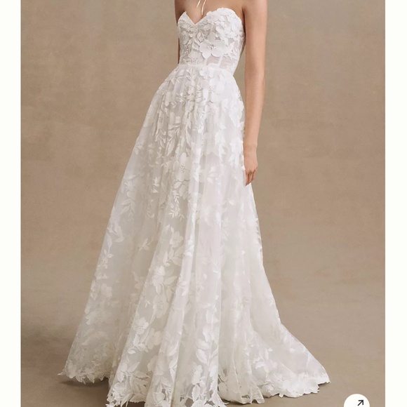 Jenny Yoo Anthropologie strapless wedding dress (NEW) - Picture 1 of 3